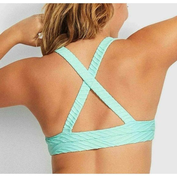 NWT Seafolly Freshwater Crop Top in Fresh Mint - Picture 2 of 10